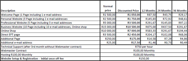 website,pricelist